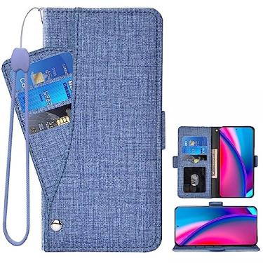 Imagem de Asuwish Capa de telefone para BLU G91s capa carteira com protetor de tela de vidro temperado e alça de pulso flip porta-cartão de crédito suporte celular azul G 91s 6.8 17.3 cm 2022 cordão suporte