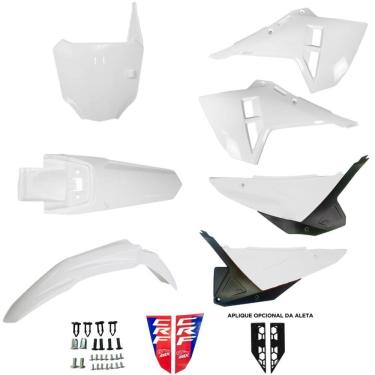 Imagem de Kit Plástico AMX CRF 230F F25 C/ Number Branco