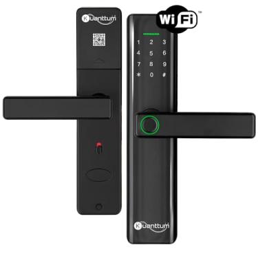 Imagem de Fechadura Digital Biométrica Wi-Fi Inteligente Kuanttum Delta Pro