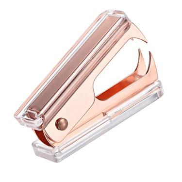 Imagem de YOKIVE 1 removedor de grampeadores, extrator de grampeadores de escritório | Remova facilmente grampos ótimos para acessórios de mesa de escritório e casa (ouro rosa)