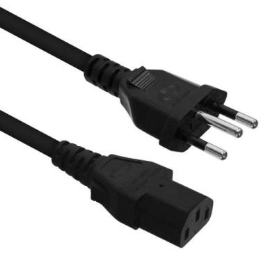 Imagem de Cabo De Força Para Computador 1,5 Metros 10A Padrão Novo - Marca