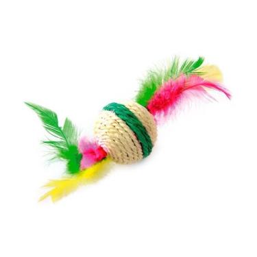 Imagem de Brinquedo Nabi Bolinha com Pena para Gatos - Napi