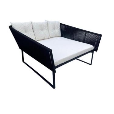 Imagem de Poltrona Sofá Chaise Corda Náutica E Alumínio - VARANDA MÓVEIS