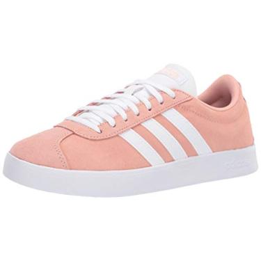 Imagem de adidas Tênis feminino Vl Court 2.0, Rosa Poeira/Branco/Granito Claro, 7