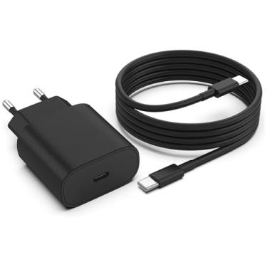 Imagem de Carregador super rápido USB C de 25 W para Samsung Galaxy S24 Ultra/S25/S23/S22/Note 10+/Note 20/S25 Ultra/S21/S23 Ultra/S20/Z Fold 3/Tab S24/s23+ Carregador de 25W com cabo de carregamento de 2m