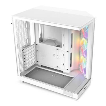Imagem de NZXT H6 Flow RGB (2023) Caixa ATX compacta de câmara dupla com ventoinhas RGB - CC-H61FW-R1 - toda branca