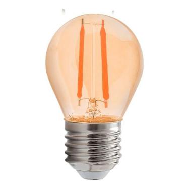Imagem de Lampada Led Filamento G45 2w E27 Branca Quente Bivolt Âmbar - Kian