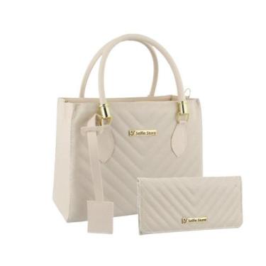 Imagem de Bolsa Feminina Transversal Tote Moda Casual + Carteira Kit - Selfie St