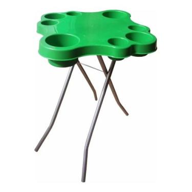 Imagem de Mesa Petisqueira Plástico Dobrável - Jaddi Móveis,  Verde