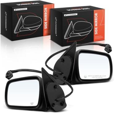 Imagem de A-Premium Par (2) espelhos retrovisores elétricos do lado do motorista e do passageiro - compatível com Jeep Grand Cherokee 1996 1997 1998 - Aquecido, dobrável manual, retrovisor externo preto