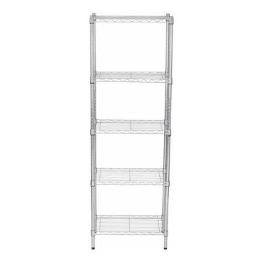 Imagem de Estante De Aço - Cromada - 5 Prateleiras - 180x60x35 Cm - Spaceo, Prat