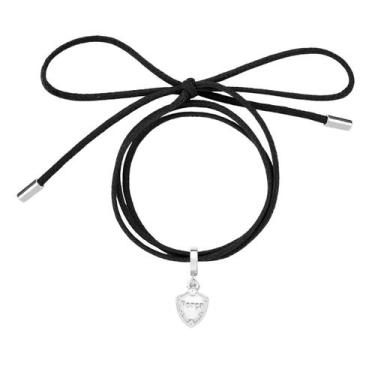 Imagem de Cordão de Algodão com Escudo Força Preto/Prateado - VL ACCESSOIRES