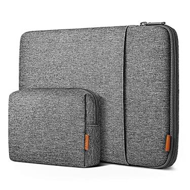 Imagem de Inateck Bolsa protetora de 360° para laptop com bolsa de acessórios, compatível com MacBook Pro/Max de 16 polegadas, M4, M3, M2, M1, 2019-2024, cinza