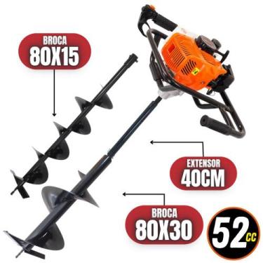 Imagem de KIT Perfurador de Solo Vulcan VPS520-S com Broca 80x15cm + Broca Extra