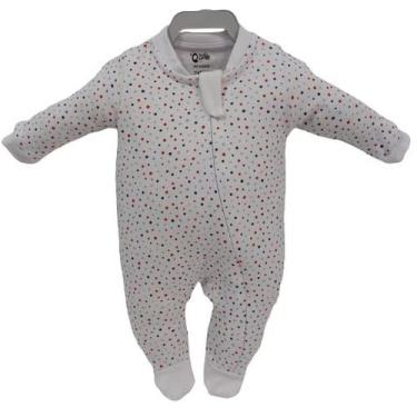 Imagem de Macacão Longo Suedine Luxo Bebê Unissex Zafielo Baby Ref 401, Branco, 