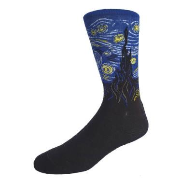 Imagem de Meias Coloridas Divertidas Obras de Artistas Clássicos - Noite Estrela