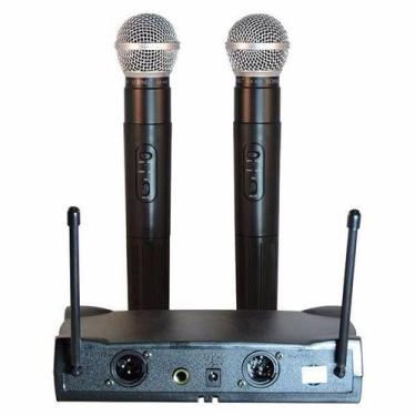Imagem de Microfone duplo sem fio uhf wirelees le-906 - KADOSH