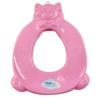 Imagem de Assento Redutor Higiênico De Vaso Infantil Plastibaby - Azul e Rosa - 