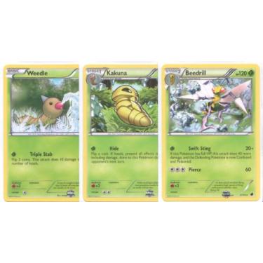 Imagem de Pokemon Beedrill, Kakuna and Weedle - Rare Card Evolution Set (Plasma Freeze #1, #2 and #3)