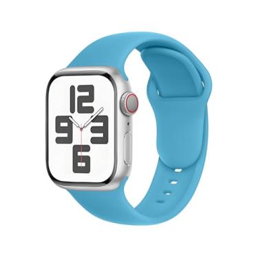Imagem de SRENA Pulseira SBC1 feminina compatível com Apple Watch para Apple Watch, ultra 2, séries 9, 8, 7, 6, 5, 4, 3, 2, 1 se, masculina, 45 mm, 44 mm, 40 mm, 41 mm, 38 mm, 42 mm, 49 mm, cor azul marinho