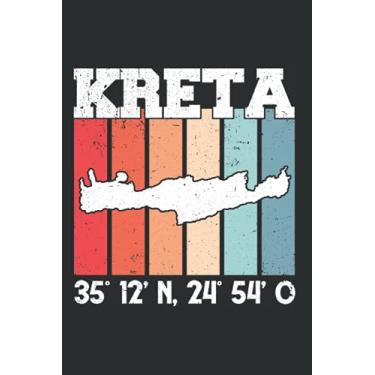 Imagem de Kreta Tagesplaner: Kreta Koordinaten Griechenland Urlaub Reise/Kalender 2022 / Wochenplaner Tagesplaner Planer/Planungsbuch To-Do-Liste / 6x9 Zoll / 100 ausfüllbare Seiten