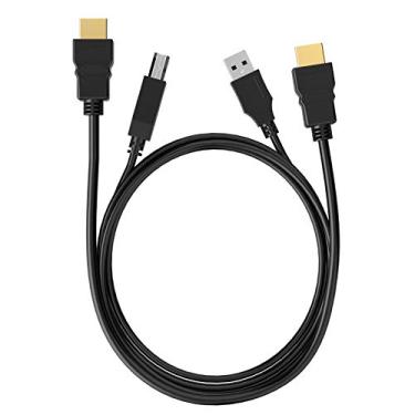 Imagem de eKL 1 cabo HDMI de 1,8 m + USB KVM USB 2.0 tipo A para USB tipo B