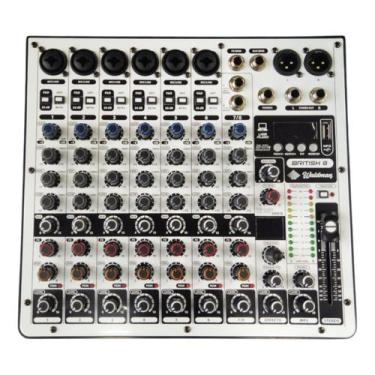 Imagem de Mesa de Som 8 Canais com Interface British 8 - Waldman