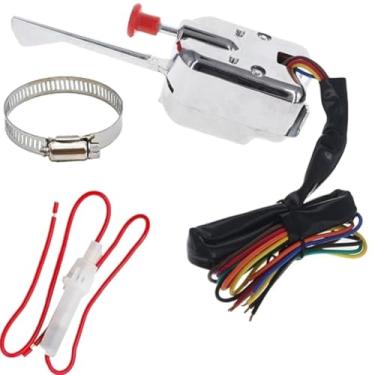 Imagem de Haokixin Interruptor de seta de 12 V com pisca-pisca serve para Ford Buick GM, pisca-pisca universal cromada, substitui P021-TS-HL101