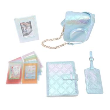 Imagem de Kit de Caixa de Câmera Instantânea para Mini12, Estojo de Proteção contra Câmera Instantânea, Bolsa de Couro PU Com álbum de Fotos, Moldura de Foto, Shell de Passagem, Adesivo de