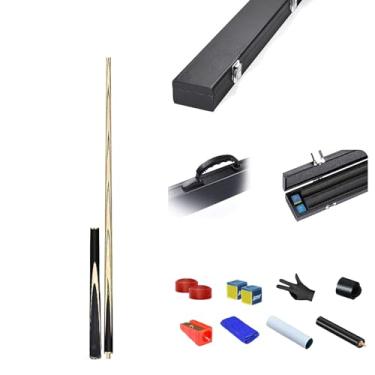 Imagem de Taco de bilhar profissional – Taco de sinuca premium feito com design bonito, exclusivo e luxuoso e a melhor qualidade de madeira de freixo (Um taco de piscina + acessórios + caixa de taco A, 10 mm)