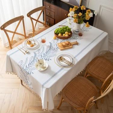 Imagem de WMLTZFUS Toalha de mesa de linho de algodão resistente a manchas toalha de mesa retangular ou quadrada para decoração de mesa de jantar de cozinha interna e externa - tipo 01||100 * 160 cm