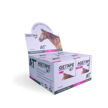 Imagem de Kit 4 Rolos Agetape Vet - 7,5cm X 5m - Rosa, Rosa