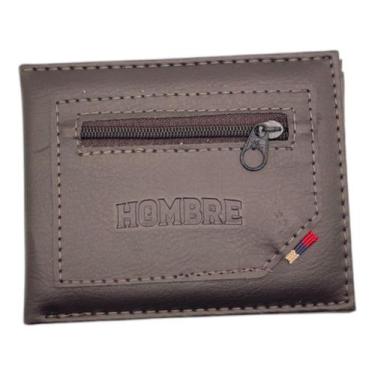 Imagem de Carteira Slim material sintético Minimalista RFID 3 Cartões CNH RG Zíp