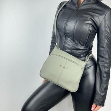 Imagem de Bolsa recuo em couro legítimo b.1001, Verde claro