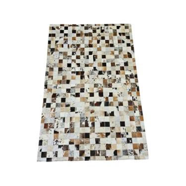 Imagem de Tapete De Couro Natural Legítimo Costurado 1,50 x 1,00 M (Tricolor)