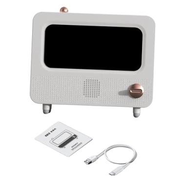 Imagem de IEUDNS Umidificador de, umidificador de simulação de lareira, difusor de aroma elétrico, difusor de óleo essencial para casa, quarto, mesa, estudo, Branco