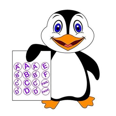 Imagem de Carimbo redondo para professores - Grau A - Tinta roxa - Ideal 170R