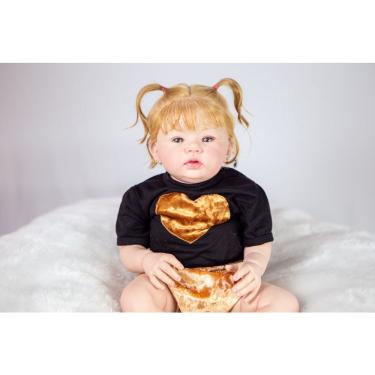 Imagem de Bebê Reborn Realista Silicone, Boneca Banho, Loirinha