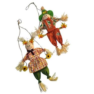 Imagem de kit c/2 Espantalhos Decoração festa junina 53cm Balanço - sm decora