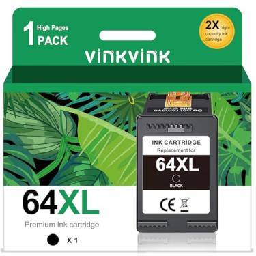 Imagem de Cartucho de tinta preta 64XL para impressoras HP de substituição para HP 64XL 64XXL Work for Envy Photo 6220 7120 7155 7164 7858 7800 7255e Tango X Smart All-in-One Printer (1 pacote)
