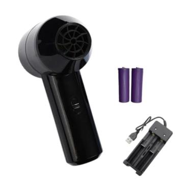 Imagem de XLWLLNJ Air soprador de poeira limpador de ar elétrico de ar duster secador para acampamento teclado para cabelos de estimação, Preto