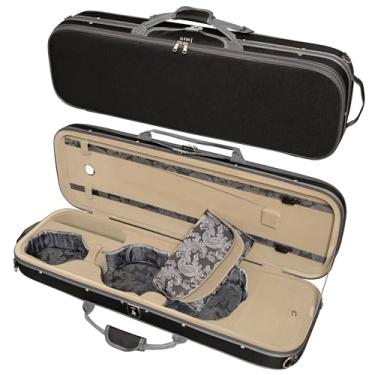 Imagem de MI&VI Capa rígida para violino da série Sonata — Capa de espuma de alta densidade com almofada de veludo para violinos de tamanho 4/4, NF-6001