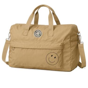 Imagem de Bolsa feminina para viagens, academia, passeios mala de bordo bolsa para roupas e objetos resistente ? ?gua (BEGE)