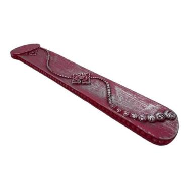 Imagem de Incensário Régua 27 cm Universal Rosa Resina - Lua Mística - 100% Orig