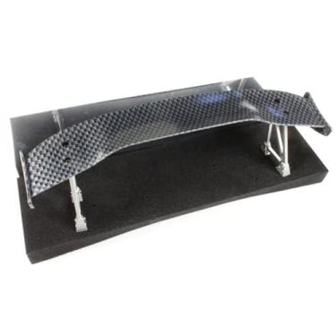 Imagem de 1/10 Scale RC Car Plastic Carbon Fiber Pattern Rear Wing Spolier Drift On Road Black(HY00484)