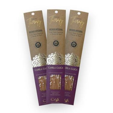 Imagem de Kit com 3 Incensos Naturais e Artesanais Vareta Therapy Canela Casca e Floral de Bach GORSE