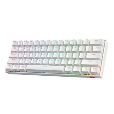 Imagem de Redragon Teclado mecânico K530 Pro Draconic 60% RGB sem fio, BT/2,4 Ghz/teclado compacto para jogos de 3 modos de 61 teclas com soquete Hot-Swap, PCB montado em placa de modificação livre e