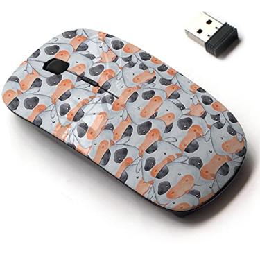 Imagem de Mouse sem fio de 2,4 G com design de padrão fofo para todos os laptops e desktops com nano receptor - vacas