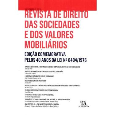 Imagem de Revista de Direito das Sociedades e dos Valores Mobiliários Comemorati
