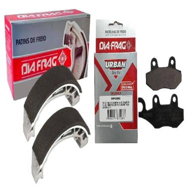 Imagem de Kit Patim Freio + Pastilha Twister Honda Cbx250 2001 2002 2003 2004 2005 2006 2007 2008 Diafrag